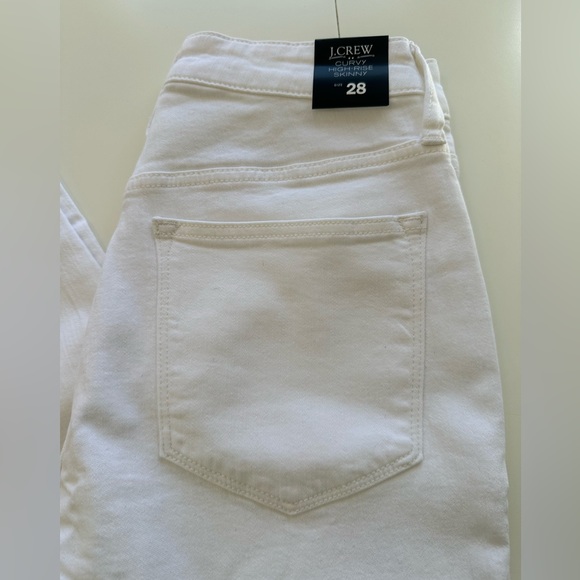 J. Crew Factory Curvy 10" high-rise white skinny jean in signature stretch - Picture 5 of 10